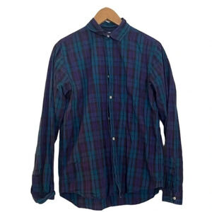 Lark and Wolf Plaid shirt purple green cool layering piece men’s small women’s m